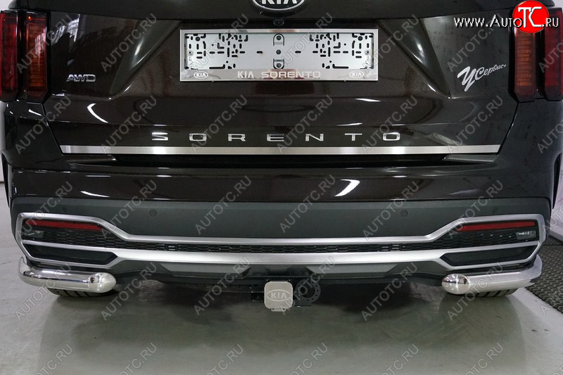 2 199 р. Накладка на заднюю дверь, ТСС Тюнинг  KIA Sorento  MQ4 (2020-2022) (лист шлифованный)  с доставкой в г. Кемерово