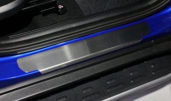 Накладки на пороги, ТСС Тюнинг KIA Soul  SK3 (2018-2022) (лист шлифованный)