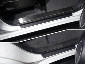 Накладки на пластиковые пороги, ТСС Тюнинг Lifan X60 (2016-2025) 2-ой рестайлинг (лист шлифованный)