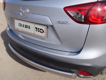 Накладка на задний бампер лист шлифованный 1мм Mazda CX-5  KE (2011-2014) дорестайлинг (лист шлифованный 1мм)