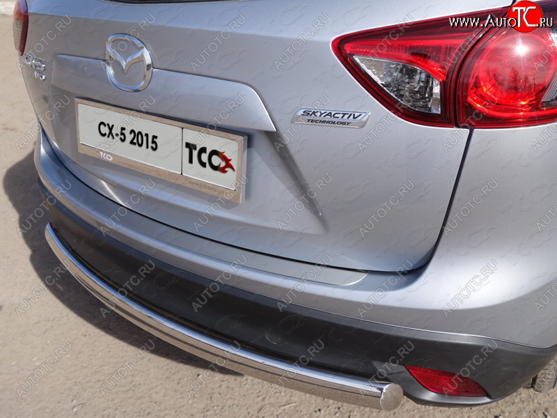 2 599 р. Накладка на задний бампер лист шлифованный 1мм  Mazda CX-5  KE (2011-2014) дорестайлинг (лист шлифованный 1мм)  с доставкой в г. Кемерово
