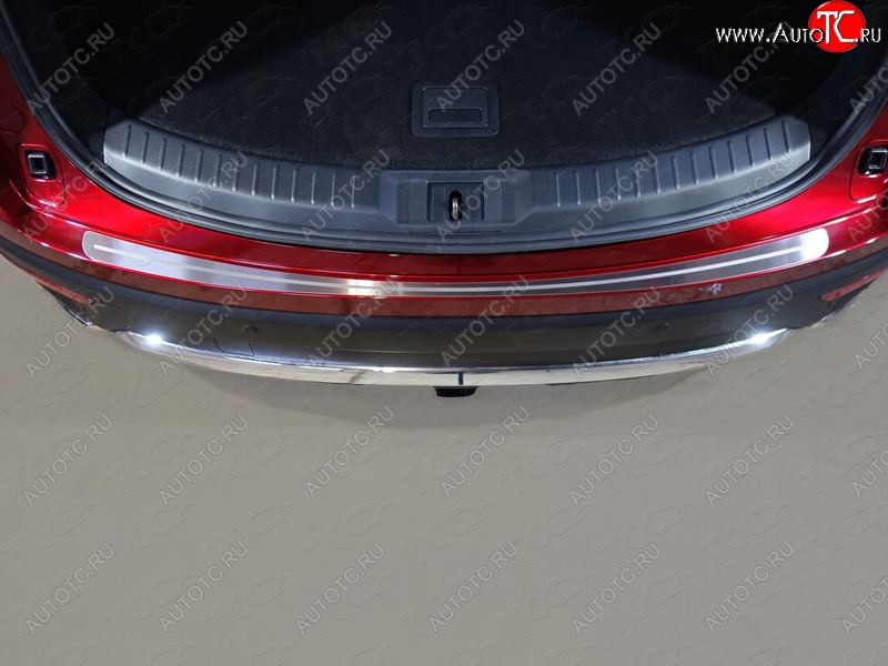 3 659 р. Накладка на задний бампер, ТСС Тюнинг  Mazda CX-9  TC (2015-2025) дорестайлинг (лист шлифованный с полосой)  с доставкой в г. Кемерово