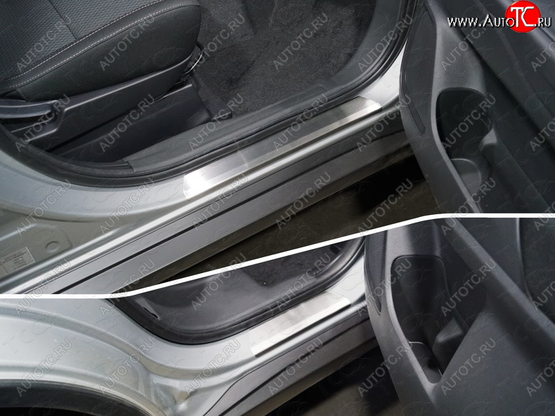 3 659 р. Накладки на пороги, ТСС Тюнинг  Mitsubishi Outlander  GF (2018-2022) 3-ий рестайлинг (лист шлифованный)  с доставкой в г. Кемерово