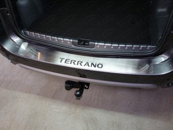 Накладка на задний бампер, ТСС Тюнинг Nissan Terrano  D10 (2013-2016) дорестайлинг (лист шлифованный надпись TERRANO)