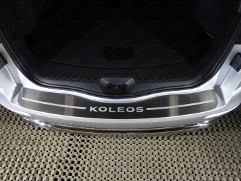 Накладка на задний бампер, ТСС Тюнинг Renault Koleos  2 (2016-2025) (лист шлифованный надпись Koleos)