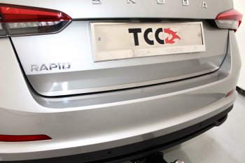 Накладка на заднюю дверь, ТСС Тюнинг Skoda Rapid  MK2 (2019-2025) (Лист шлифованный)