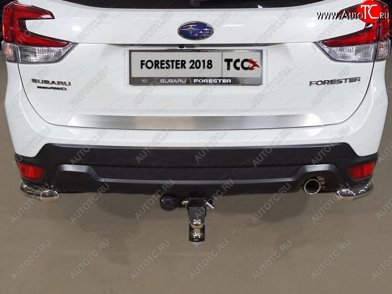 2 999 р. Накладка на заднюю дверь, ТСС Тюнинг  Subaru Forester  SK/S14 (2018-2021) дорестайлинг (Лист шлифованный)  с доставкой в г. Кемерово