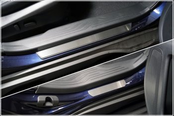 Накладки на пластиковые пороги, ТСС Тюнинг Subaru Outback  BT (2019-2025) универсал (лист шлифованный)