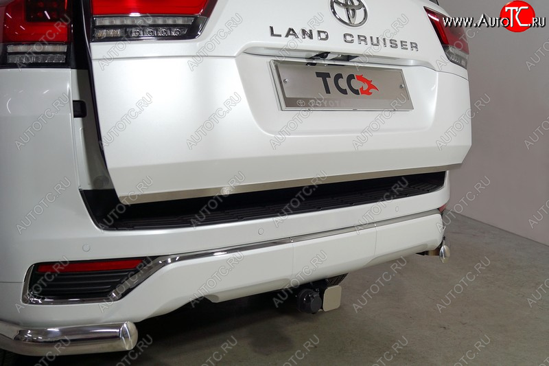 3 689 р. Накладка на заднюю дверь, ТСС Тюнинг  Toyota Land Cruiser  J300 (2021-2025) дорестайлинг (Лист шлифованный)  с доставкой в г. Кемерово