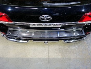 Накладка на задний бампер, ТСС Тюнинг Toyota Land Cruiser  200 (2015-2021) 2-ой рестайлинг (Лист)