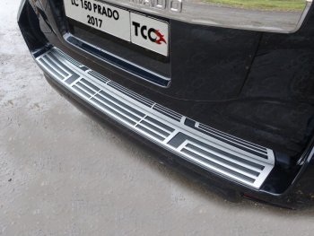 Накладка на задний бампер, ТСС Тюнинг Toyota Land Cruiser Prado J150 2-ой рестайлинг (2017-2020) (Лист шлифованный)