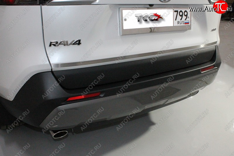 1 849 р. Накладка на заднюю дверь, ТСС Тюнинг Toyota RAV4 XA50 5 дв. дорестайлинг (2018-2025) (Лист шлифованный)  с доставкой в г. Кемерово