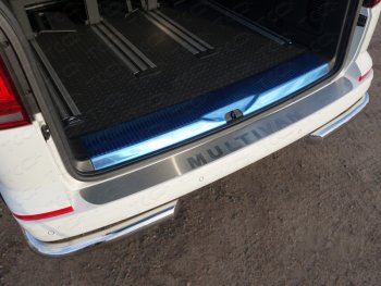 Накладка на задний бампер, ТСС Тюнинг Volkswagen Multivan ( T5,  T6) (2009-2019) рестайлинг, дорестайлинг (лист шлифованный с надписью Multivan)