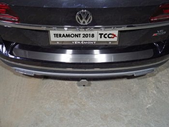 2 999 р. Накладка на задний бампер, ТСС Тюнинг  Volkswagen Teramont  CA1 (2016-2020) дорестайлинг (Лист шлифованный)  с доставкой в г. Кемерово. Увеличить фотографию 1