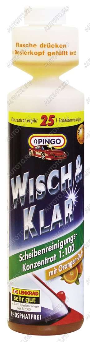 399 р. Концентрат для стеклоочистителей 1:100  250 мл - яблоко Pingo 00786-5  с доставкой в г. Кемерово