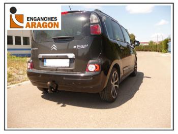 6 649 р. ТСУ для CITROEN C3 Picasso 2009-, Тип шара: Горизонтальный, условно-съемный (лебединая шея) (A)  Ситроен C3 Пикассо Aragon e1223aa  с доставкой в г. Кемерово. Увеличить фотографию 1