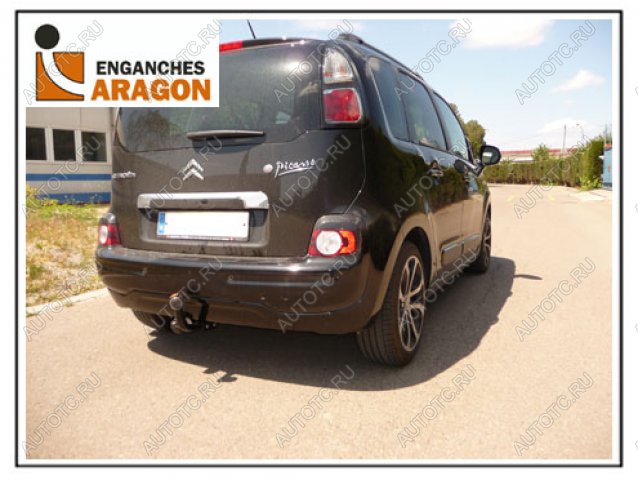 6 649 р. ТСУ для CITROEN C3 Picasso 2009-, Тип шара: Горизонтальный, условно-съемный (лебединая шея) (A)  Ситроен C3 Пикассо Aragon e1223aa  с доставкой в г. Кемерово