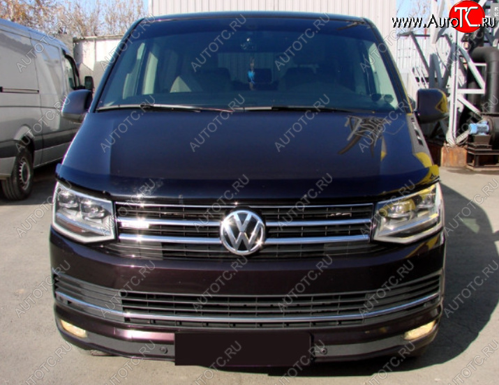 3 299 р. Дефлектор капота SIM  Volkswagen Transporter  T6 (2015-2019) дорестайлинг  с доставкой в г. Кемерово