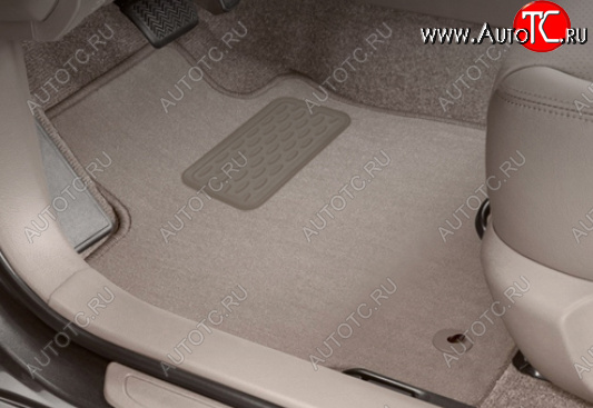5 249 р. Комплект ковриков в салон (текстиль, бежевые) Autofamily Ford Ranger RapCab рестайлинг (2015-2021)  с доставкой в г. Кемерово