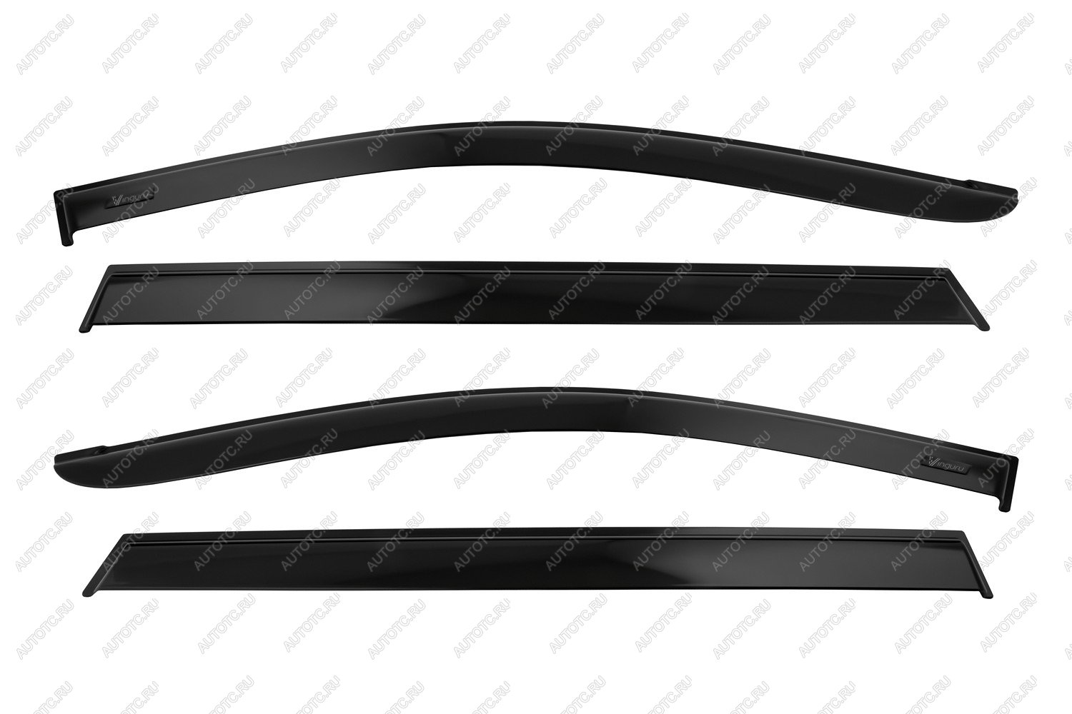 4 289 р. Дефлекторы окон Vinguru NISSAN Pathfinder 2012-2017, 2016-2020 накладныескотч к-т 4 шт. литьевой поликарбонат  Ниссан Патфайндер Vinguru afv90734  с доставкой в г. Кемерово
