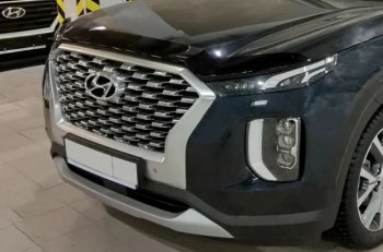 3 689 р. Дефлектор капота SIM  Hyundai Palisade  LX2 (2018-2022)  с доставкой в г. Кемерово. Увеличить фотографию 1