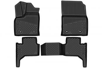 3 499 р. Коврики 3D в салон подходят для TOYOTA Land Cruiser (300 Series) 2021- Внед, 5мест, 4шт. (полиуретан)  Тойота Ленд крузер Element element3da66914210k  с доставкой в г. Кемерово. Увеличить фотографию 1