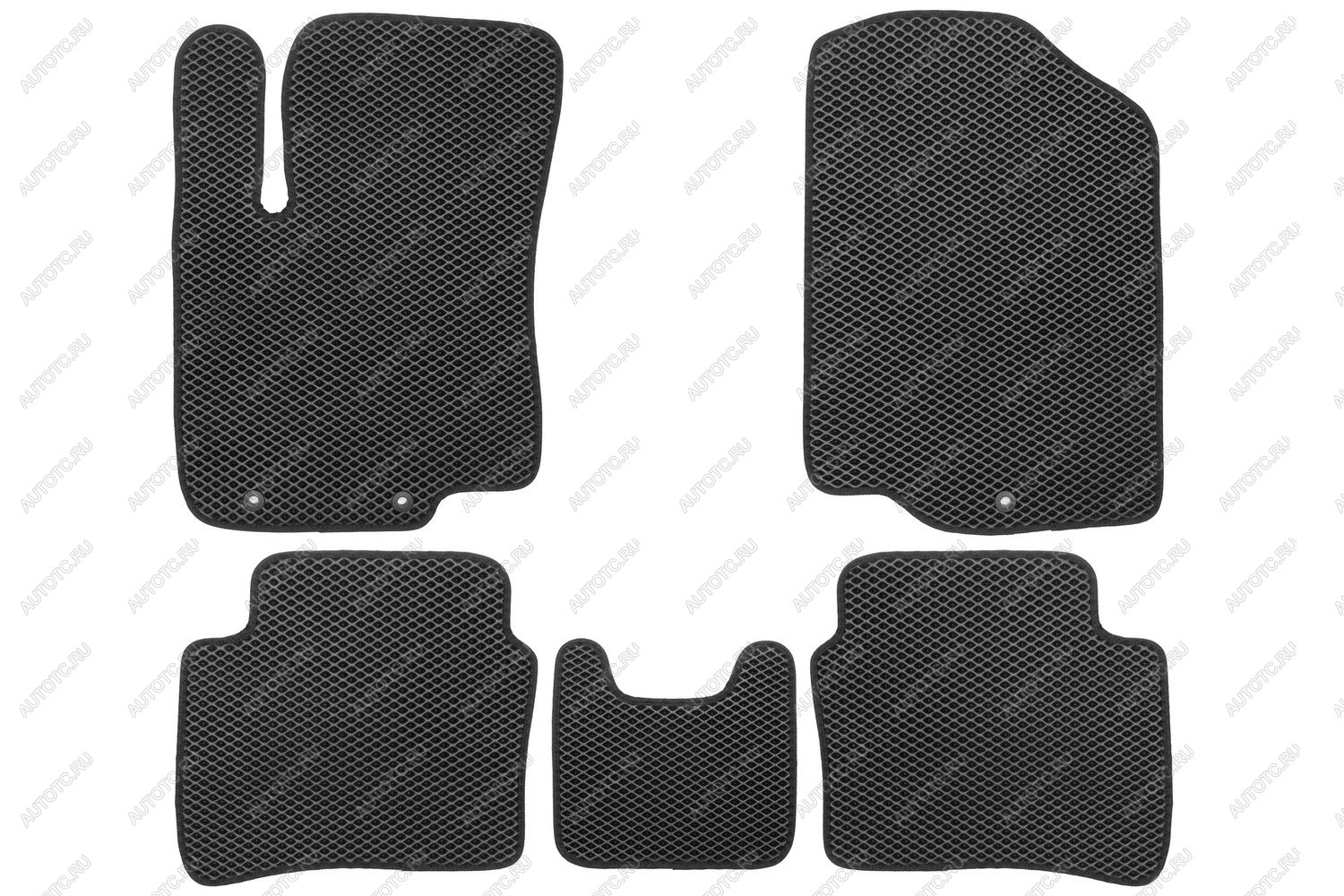 2 899 р. Коврики в салон EVA подходят для HYUNDAI Solaris (I, Ir) 2010-2017  KIA Rio (III, IIIr) 2011-2017 (черная окантовка), 5шт.  Хендай Солярис Klever eva.b.0502503922110k  с доставкой в г. Кемерово