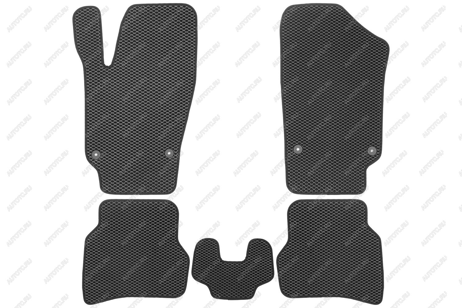 3 079 р. Коврики в салон EVA подходят для подходят для VOLKSWAGEN Polo V, Vr,  2009-2020 (черная окантовка), 5шт.  Фольксваген Поло Klever eva.b.0505102822110k  с доставкой в г. Кемерово