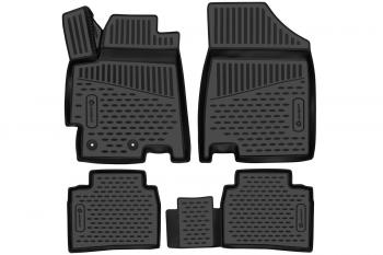 2 399 р. Коврики 3D в салон подходят для JAC J7 (I) 2020- 4шт. (полиуретан)  Джак Element element3da66481210k  с доставкой в г. Кемерово. Увеличить фотографию 1