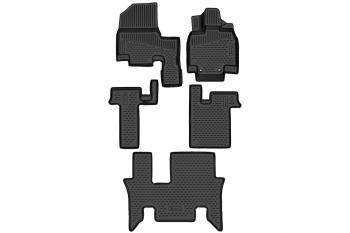 4 199 р. Коврики 3D в салон подходят для HONDA Stepwgn (V(RP1)-VI(RP6)) 2017-, П.Р, 8 мест, минивэн, гибрид, 5шт. (полиуретан)  Хонда  Хонда Степвгн Element element3dan0436210k  с доставкой в г. Кемерово. Увеличить фотографию 1