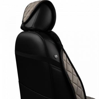 2 349 р. Накидка на сиденье (1 место Хами) ФЕНИКС ст РОМБ Lord Autofashion   (светло-серый, строчка серая)  с доставкой в г. Кемерово. Увеличить фотографию 10