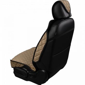 2 349 р. Накидка на сиденье (1 место Хами) ФЕНИКС ст РОМБ Lord Autofashion   (темно-бежевый, строчка бежевая)  с доставкой в г. Кемерово. Увеличить фотографию 9