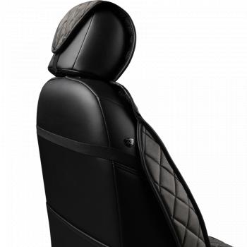3 099 р. Накидка на сиденье (1 место Хами) ФЕНИКС ст РОМБ Lord Autofashion   (темно-серый, строчка серая)  с доставкой в г. Кемерово. Увеличить фотографию 7