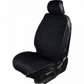 2 349 р. Накидка на сиденье (2 места Хами) ФЕНИКС ст РОМБ Lord Autofashion   (черный, строчка синяя)  с доставкой в г. Кемерово. Увеличить фотографию 3