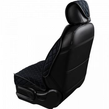 2 349 р. Накидка на сиденье (2 места Хами) ФЕНИКС ст РОМБ Lord Autofashion   (черный, строчка синяя)  с доставкой в г. Кемерово. Увеличить фотографию 6