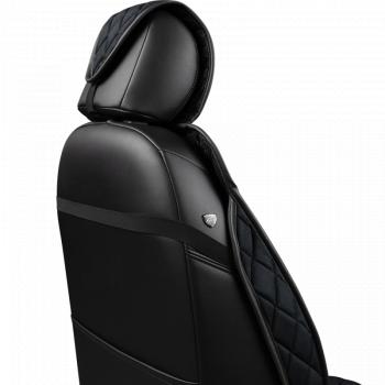 2 349 р. Накидка на сиденье (2 места Хами) ФЕНИКС ст РОМБ Lord Autofashion   (черный, строчка черная)  с доставкой в г. Кемерово. Увеличить фотографию 10