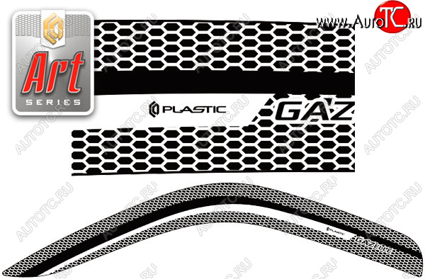 2 099 р. Дефлектора окон CA-Plastic  ГАЗ Баргузин  2217 автобус - Соболь ( 2217 автобус,  2310,  2752,  2217 Бизнес автобус,  2752,Бизнес,  2310,Бизнес) (серия Art серебро)  с доставкой в г. Кемерово
