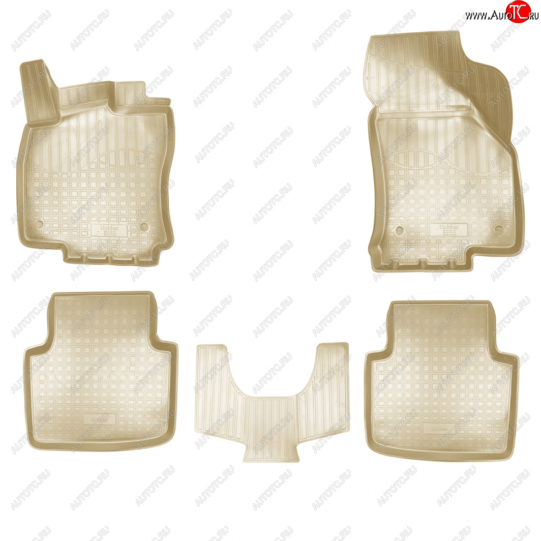 3 599 р. Коврики салонныеI 3D Norplast  Skoda Superb  B8 (3V) (2015-2019) лифтбэк дорестайлинг (бежевый)  с доставкой в г. Кемерово