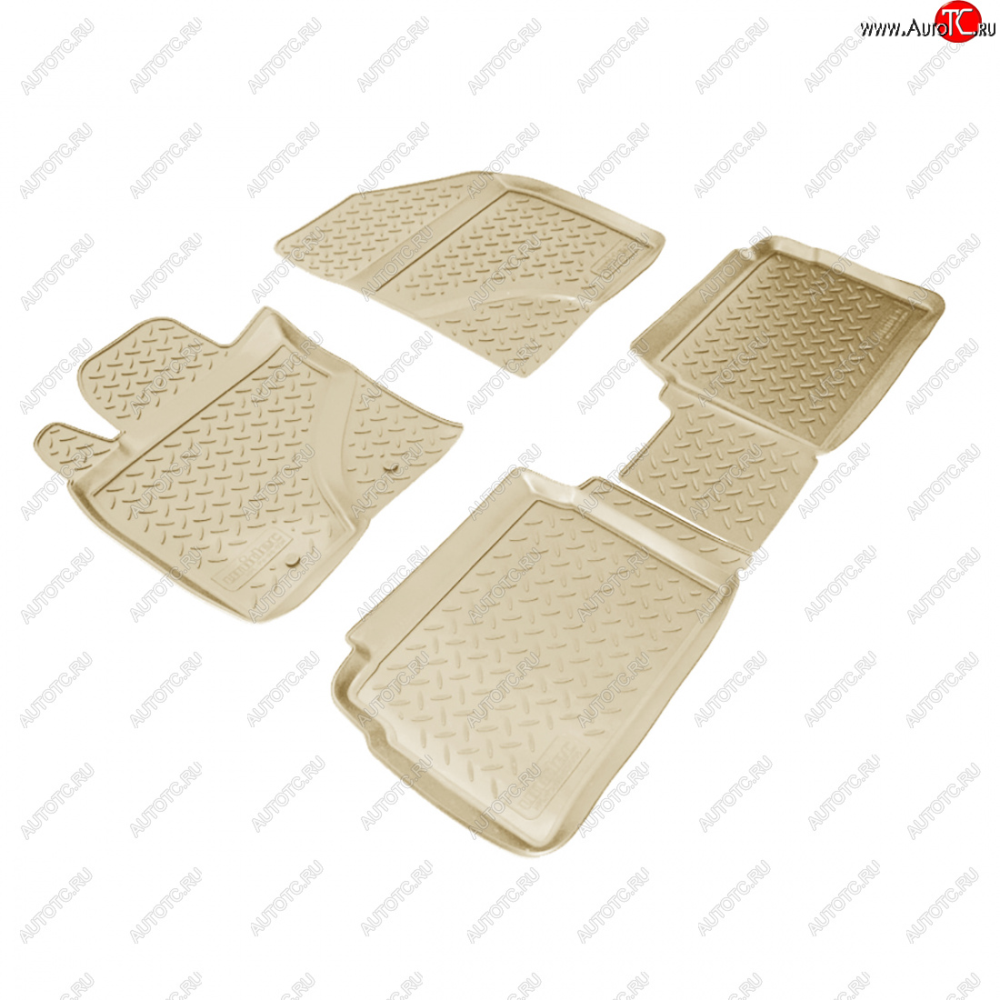 3 399 р. Коврики салонные Norplast  Toyota Avensis  T270 седан (2008-2011) дорестайлинг (бежевый)  с доставкой в г. Кемерово
