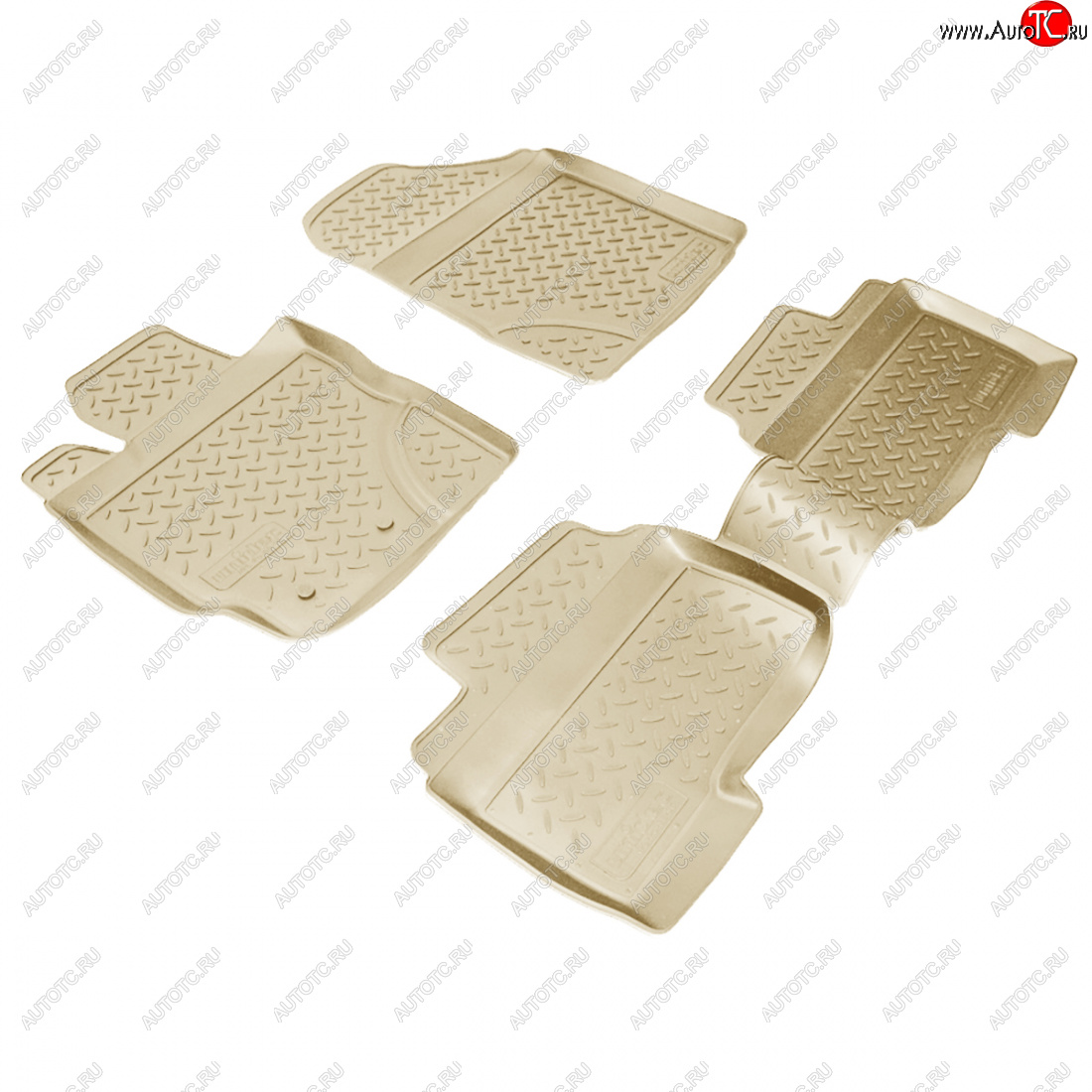 3 399 р. Коврики салонные Norplast  Toyota Yaris  XP90 (2005-2008) дорестайлинг, хэтчбэк 3 дв., дорестайлинг, хэтчбэк 5 дв. (бежевый)  с доставкой в г. Кемерово