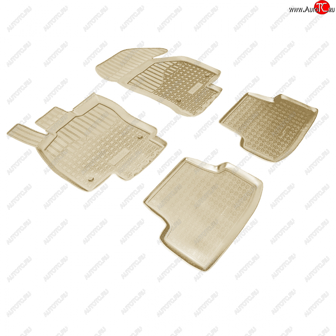 2 899 р. Коврики салонные 3D Norplast  Volkswagen Golf  7 (2012-2017) дорестайлинг, хэтчбэк 5 дв. (бежевый)  с доставкой в г. Кемерово