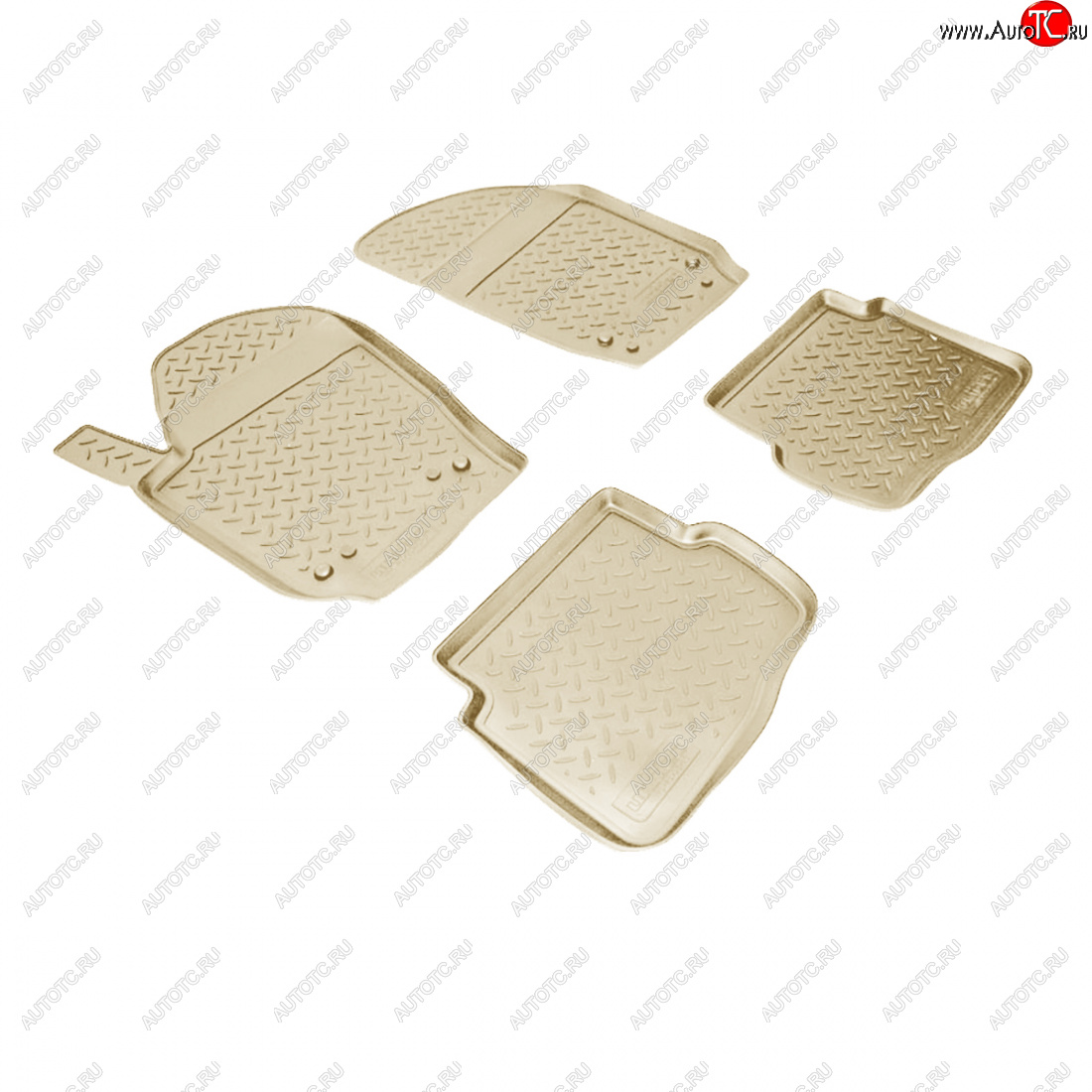 2 399 р. Коврики салонные Norplast  Volkswagen Polo  9N1 (2001-2009) седан дорестайлинг, хэтчбэк 5 дв. дорестайлинг, рестайлинг седан, рестайлинг, хэтчбэк 5 дв. (бежевый)  с доставкой в г. Кемерово