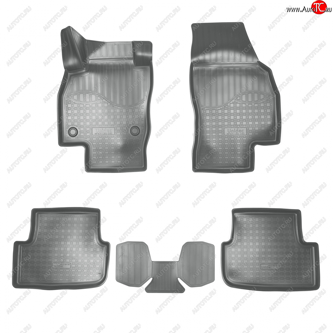 3 299 р. Коврики салонные Norplast  3D  Seat Arona (2017-2025) (серый)  с доставкой в г. Кемерово