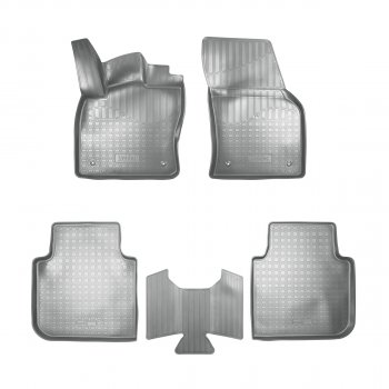Коврики салонные 3D Norplast Skoda Kodiaq  NU7 (2017-2021) дорестайлинг (серый)