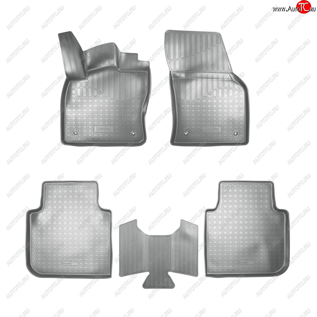 3 499 р. Коврики салонные 3D Norplast  Skoda Kodiaq  NU7 (2017-2021) дорестайлинг (серый)  с доставкой в г. Кемерово