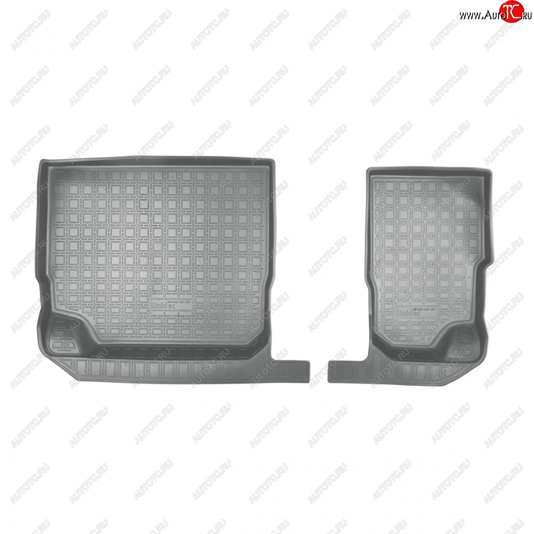 1 369 р. Коврики салонные (3 ряд) Norplast  Skoda Kodiaq  NU7 (2017-2021) дорестайлинг (серый)  с доставкой в г. Кемерово