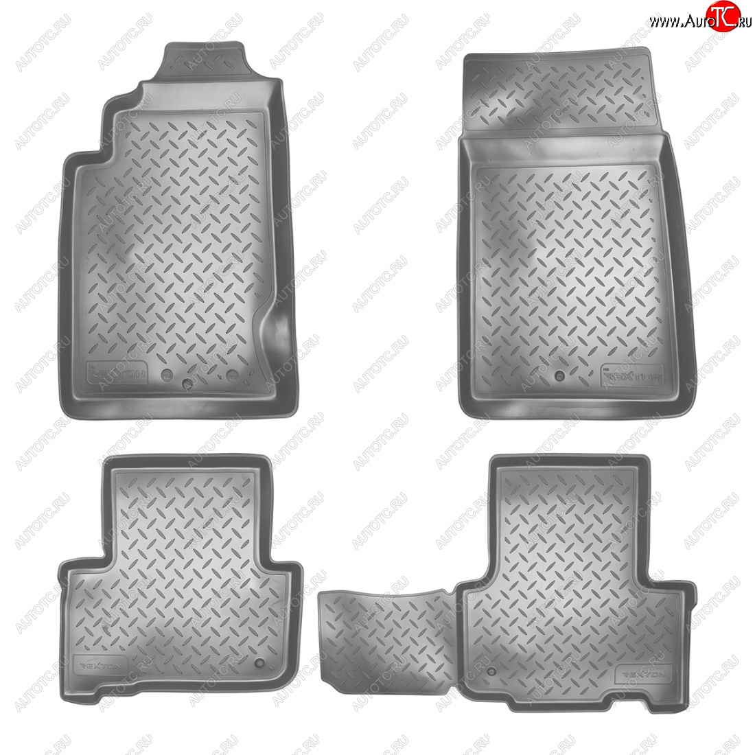 3 399 р. Коврики салонные Norplast  SSANGYONG Rexton  Y290 (2012-2017) (серый)  с доставкой в г. Кемерово
