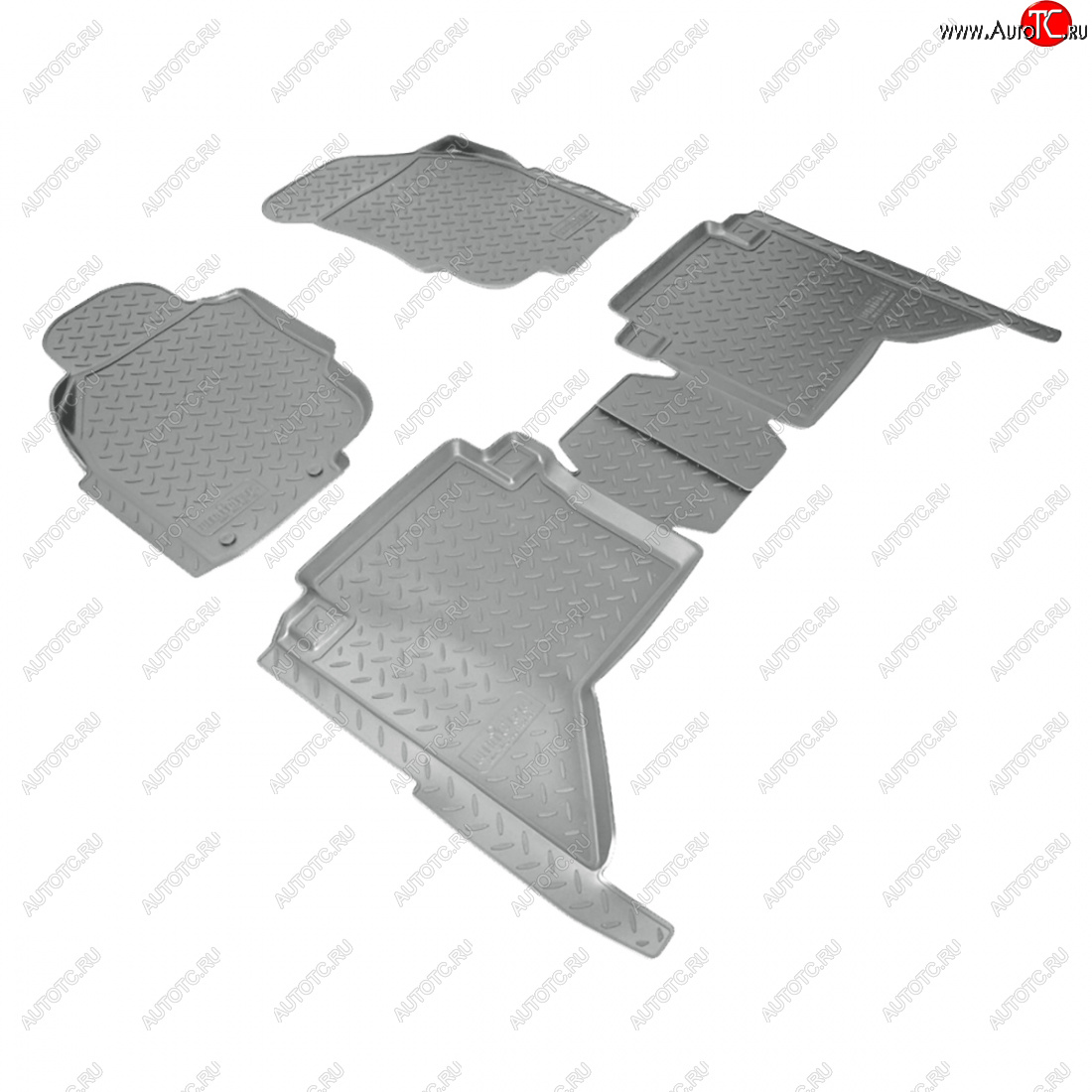 3 799 р. Коврики салонные (N2) Norplast  Toyota Hilux  AN10,AN20 (2008-2011) 1-ый рестайлинг (серый)  с доставкой в г. Кемерово