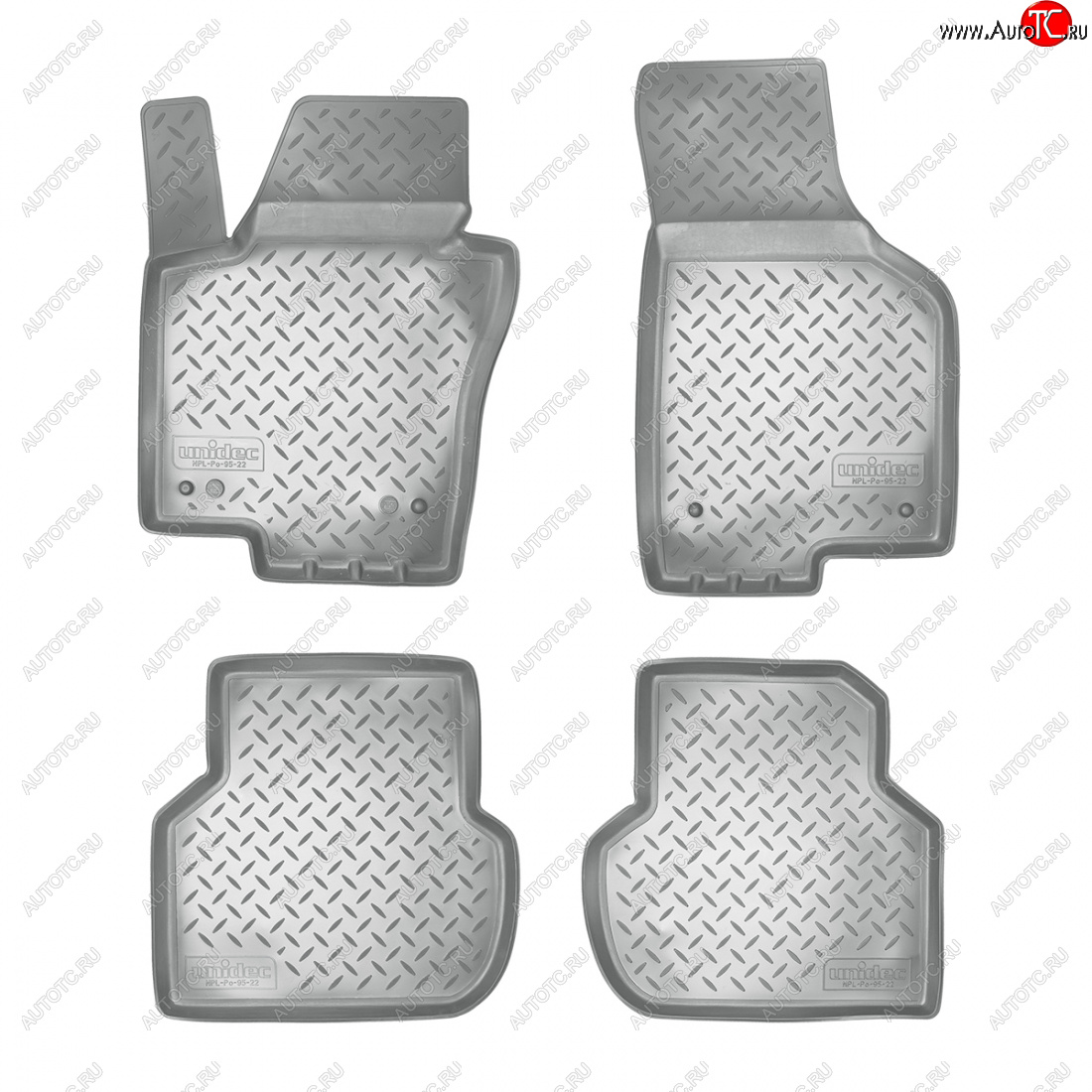 2 899 р. Коврики салонные Norplast  Volkswagen Jetta  A6 (2011-2015) седан дорестайлинг (серый)  с доставкой в г. Кемерово