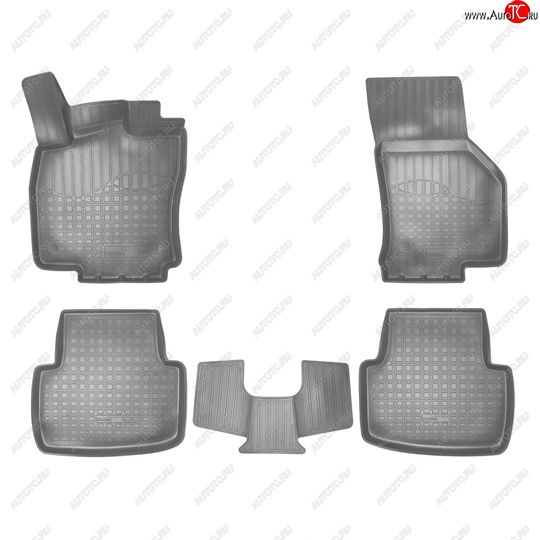 3 199 р. Коврики салонные 3D Norplast  Volkswagen Passat  B8 (2015-2019) седан дорестайлинг, универсал дорестайлинг (серый)  с доставкой в г. Кемерово